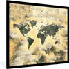 MuchoWow® MuchoWow® Gerahmtes Poster Weltkarte - Aquarelle Produktbild-Vorschau 1