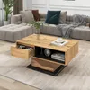 Couchtisch (Holzmaserung 100 x 47x 60 cm, Tisch Produktbild-Vorschau 2