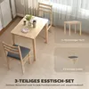 HOMCOM Essgruppe Esstisch mit 2 Stühlen Esszimmergruppe für Produktbild-Vorschau 4