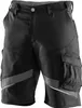 A pair of black work shorts with gray reflective stripes. Produktbild-Vorschau