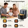 Heißluftfritteuse, 6,34 Liter Fassungsvermögen, Produktbild-Vorschau 3