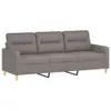 The Living Store 2-tlg. Sofagarnitur mit Kissen Taupe Stoff Produktbild-Vorschau 5