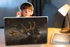 MuchoWow® Laptop Aufkleber Sticker Cover Rotwild - Schwarz Produktbild-Vorschau 3