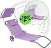 Chaise longue à roulettes avec toit Chaise longue pliante Voir les images du produit 17