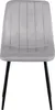 DELUKE® Stuhl LENZ Samt - 88x45x53cm, grau, Metall Gestell Produktbild-Vorschau 3