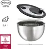 RÖSLE Salatschleuder incl. Glasdeckel und Frischhaltedeckel Produktbild-Vorschau 3