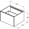 IDEAL STANDARD T3982Y2 WT-Unterschrank Conca, 1 Auszug, Produktbild-Vorschau 2