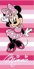 Minnie Mouse Badetuch Stripes Rosa 70 x 140 cm - Baumwolle Produktbild-Vorschau 1