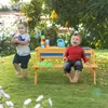 Relaxdays Dětská sedací souprava ze dřeva, 2v1 herní stůl a Náhled obrázku produktu 6