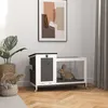 PawHut Drevená klietka pre králiky s výbehom, kolieskami a Náhľad obrázku produktu 2