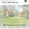 Skleník se základem 7,7 m³ 185 x 250 x 195 cm Náhled obrázku produktu 10