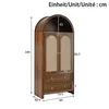 A diagram of a wooden cabinet with dimensions indicated. Anteprima dell’immagine prodotto