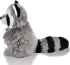 A side profile of a plush raccoon toy sitting on a white background. Podgląd zdjęcia produktu