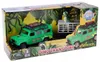 Kids Globe Land Rover Mit Anhänger Und Dino Metall/Kunstst. Produktbild-Vorschau 1