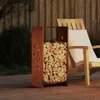 vidaXL Brennholzregal 40x30x80 cm Wetterfester Stahl Produktbild-Vorschau 2