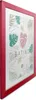 A red picture frame with a botanical print inside. Produktbild-Vorschau