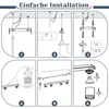 ZMH LED Deckenleuchte Schwarz Deckenstrahler: 4 Flammig Produktbild-Vorschau 7