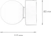 Wandleuchte IP44 G9 Weiß Schwarz Glas Metall Modern Produktbild-Vorschau 6