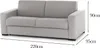 Festes Sofa Elizabeth, 3-Sitzer-Sofa, 100%  Italy, Produktbild-Vorschau 3