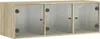 vidaXL Wandschrank mit Glastüren Sonoma-Eiche 102x37x35 cm Produktbild-Vorschau 1
