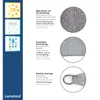 Tenda da sole Lumaland in poliestere triangolare 3 x 3 x 3 Anteprima dell’immagine prodotto 4