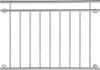 Wiltec nerezové balkónové zábradlie 90x128cm Francúzske Náhľad obrázku produktu 2
