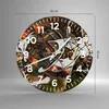 Wanduhr - Rund - Glasuhr - Abstraktion modern - 30x30cm - Produktbild-Vorschau 3