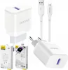 A white USB charger and cable set, with packaging shown in the background. Anteprima dell’immagine prodotto