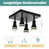 ZMH LED stropné svetlo 4 plamene stropné osvetlenie čierne Náhľad obrázku produktu 4