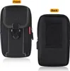 Front and back views of a black tactical belt pouch. Produktbild-Vorschau