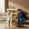 Schuhschrank Rattan, Schuhkipper Schmal, 20 Paar, Gelb | Produktbild-Vorschau 2