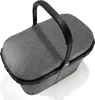 A top-down view of a closed picnic basket with a handle. Produktbild-Vorschau