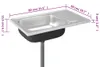 Evier de cuisine avec égouttoir Argenté 800x500x155 mm Voir les images du produit 10