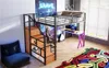 Hochbett mit Schreibtisch, Kleiderschrank, Regalen, Produktbild-Vorschau 8