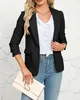 ASKSA Damen T-Shirt 3/4 aermel Rueschen Bluse V-Ausschnitt Produktbild-Vorschau 5