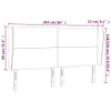 Kopfteil mit Ohren Grau 203x23x118/128 cm Kunstleder Produktbild-Vorschau 9