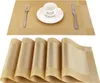OKWISH 6er Set Platzset Abwischbar,Tischset Abwaschbar  PVC Produktbild-Vorschau 1