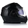 A black motorcycle helmet shown from the side against a white background. Náhled obrázku produktu