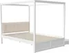 Letto a baldacchino Sweiko 140x200 cm con ampi cassetti e Anteprima dell’immagine prodotto 7