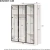 okwish Kleiderschrank mit 3 Glastüren, 1 Schublade und 1 Produktbild-Vorschau 6