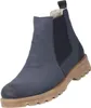Auf dem Bild ist ein blauer Stiefel zu sehen der von der linken Seite betrachtet wird. Der Stiefel hat eine glatte Oberfläche und eine hohe Form die ihn robust erscheinen lässt. Produktbild-Vorschau