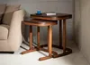 Brauner Beistelltisch-Set Wohnzimmer Couchtisch Garnitur Produktbild-Vorschau 1