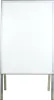 A white A-frame sign with a silver frame and legs, isolated on a white background. Produktbild-Vorschau