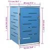 vidaXL Pojemnik na odpady na 1 pojemnik 69x77,5x115 cm stal Podgląd zdjęcia produktu 8
