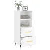 vidaXL Sideboard Hochglanz-Weiß 34,5x34x90 cm Holzwerkstoff Produktbild-Vorschau 4