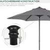 Sonnenschirm Ø196 cm, sechseckig Balkonschirm für Strand Produktbild-Vorschau 7