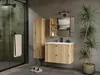 Lavabo Tigo 80 2S Oak Evoke 2 Tiroirs Façade Cannelée Voir les images du produit 6