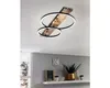 Plafonnier LED Boyal en métal noir avec socle en bois, 3000 Voir les images du produit 10
