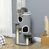 PawHut krabpaal voor katten, 99 cm hoog, met holletjes en Productafbeelding-voorbeeld 11