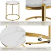 Table d'appoint ELSA aspect marbre et structure en acier - Voir les images du produit 4
